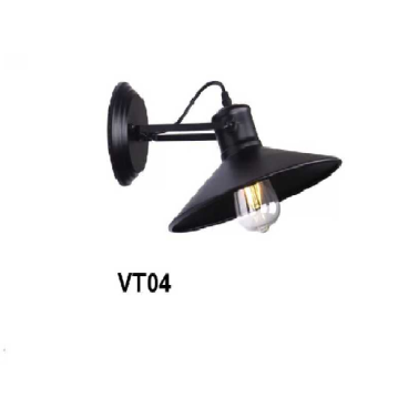 35 - VT04: Đèn gắn tường 1 bóng - KT: Ø270mm - Bóng đèn chân E27 x 1 bóng