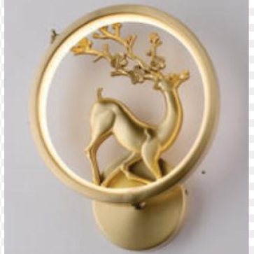 We- V1032/1 đồng : Vách LED ÁS vàng - KT: Ø200*W80