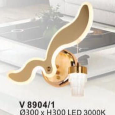 We-V.8904/1: Vách LED ánh sáng vàng - KT: Ø300*H300mm