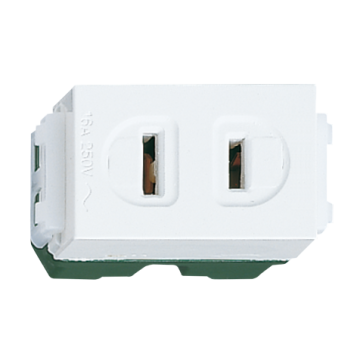 WEG100W - Ổ cắm đơn  - phích cắm dẹp