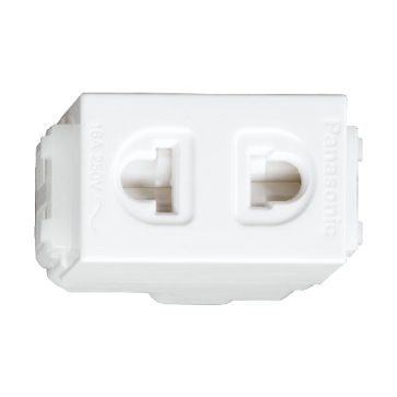 WEV1081‑7SW: Ổ cắm đơn có màn che, 250VAC - 16A