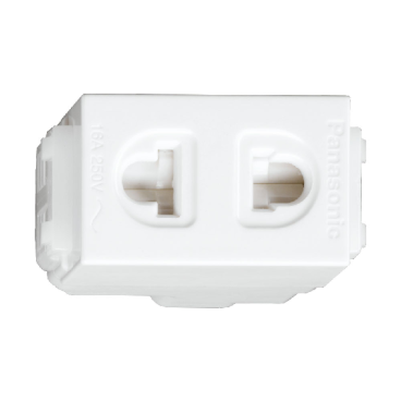 WEV1081‑7SW: Ổ cắm đơn có màn che, 250VAC - 16A