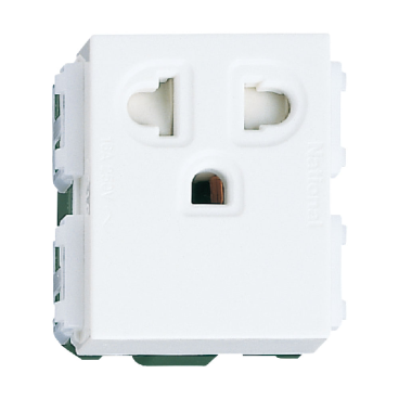 WEV1181SW: Ổ cắm đơn có dây nối đất và màn che 250VAC - 16A