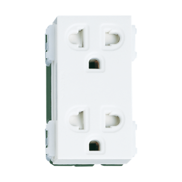 WEV1582SW - ổ cắm đôi và dây nối đất 250VAC-16A