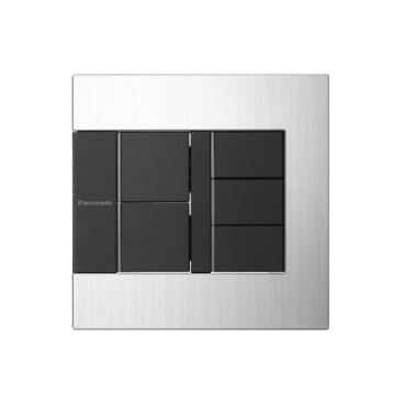 WTEGP55582S‑1‑G: Bộ 5 công tắc có đèn báo