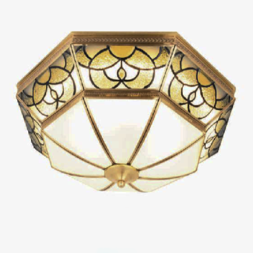 AN - MĐ - X0814/4: Đèn ốp trần đồng chao thủy tinh - KT: Ø500mm x H220mm - Đèn LED ánh sáng đổi 3 màu