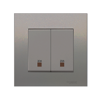 KB32D20NE_AS_G19: Bộ contac đôi 2 cực 20A, màu xám bạc