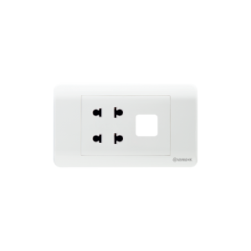 ZLSU2/X - ổ cắm đôi 2 chấu 16A & Mặt 1 lổ 