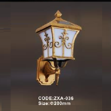 CODE: ZXA - 036: Đèn gắn tường ngoài trời NLMT - KT: Ø200mm - Đèn LED